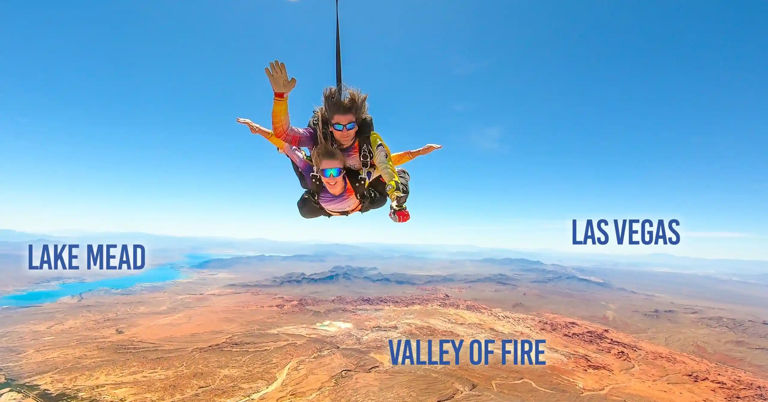 Skydiving over the Las Vegas Strip
