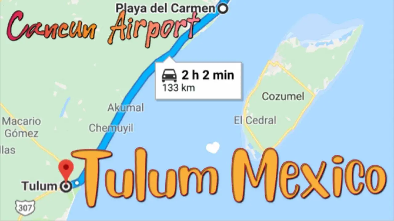 Cancun Airport to Tulum Distance