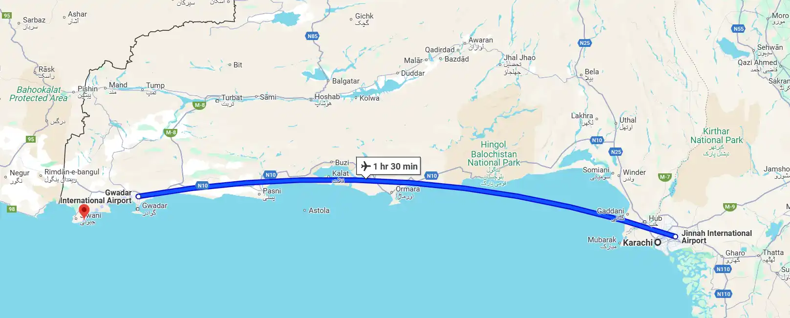 Karachi to Daran Beach