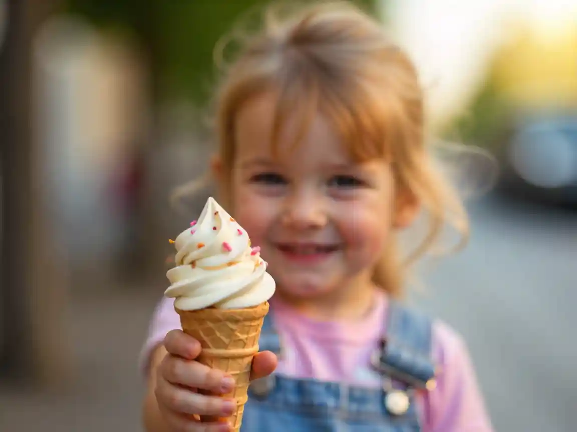 a Cone at Scoop Deck Ice Cream