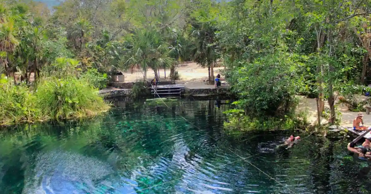 Cenote Cristal Cenote Escondido Neighboring Pools of Blue