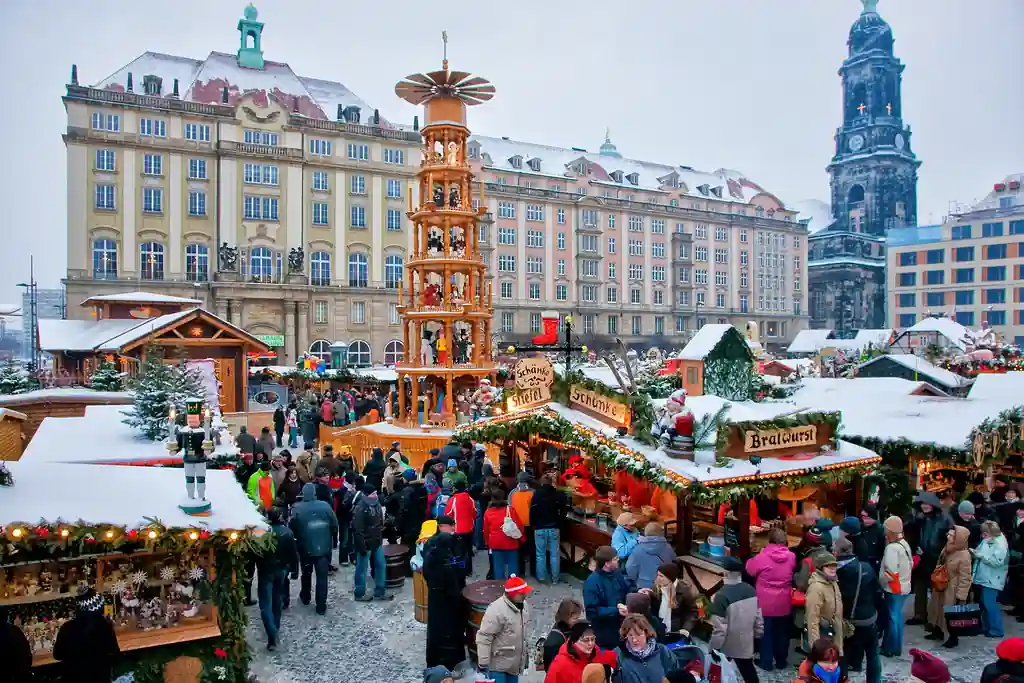 Dresden Germany – Historic Striezelmarkt Tradition
