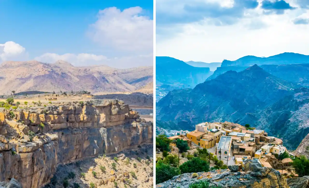 Jebel Akhdar and Jebel Shams